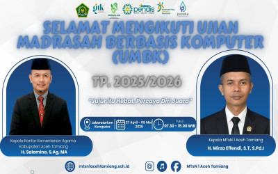 MTsN 1 Aceh Tamiang Sukses Gelar Ujian Madrasah TP 2025/2026 Melalui Aplikasi SIUMAT